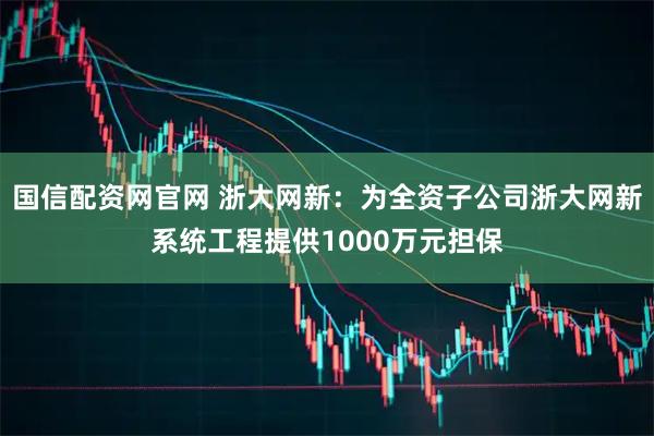 国信配资网官网 浙大网新：为全资子公司浙大网新系统工程提供1000万元担保